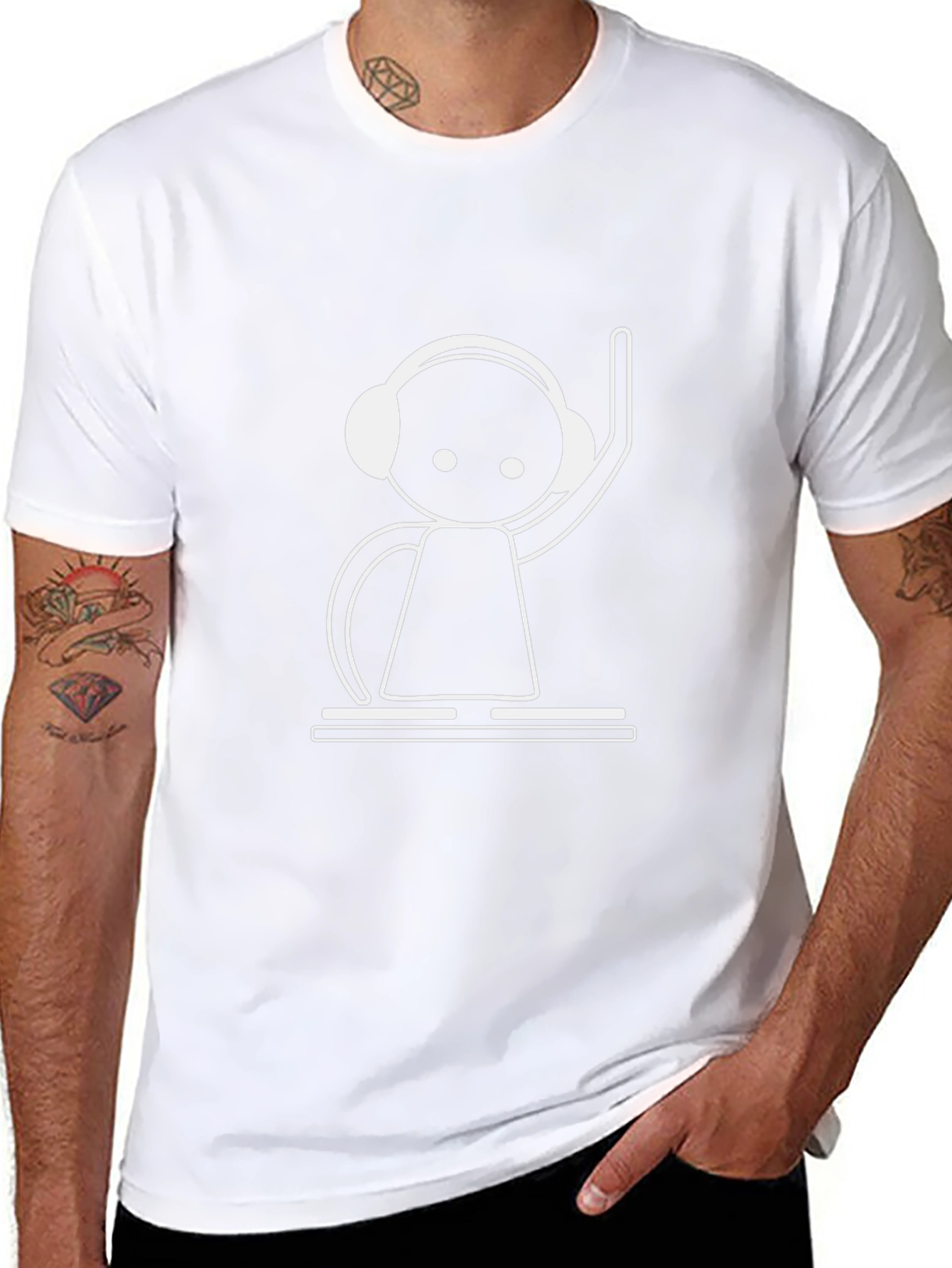 DJ Graphic Tee - Cool Black Cotton T-Shirt