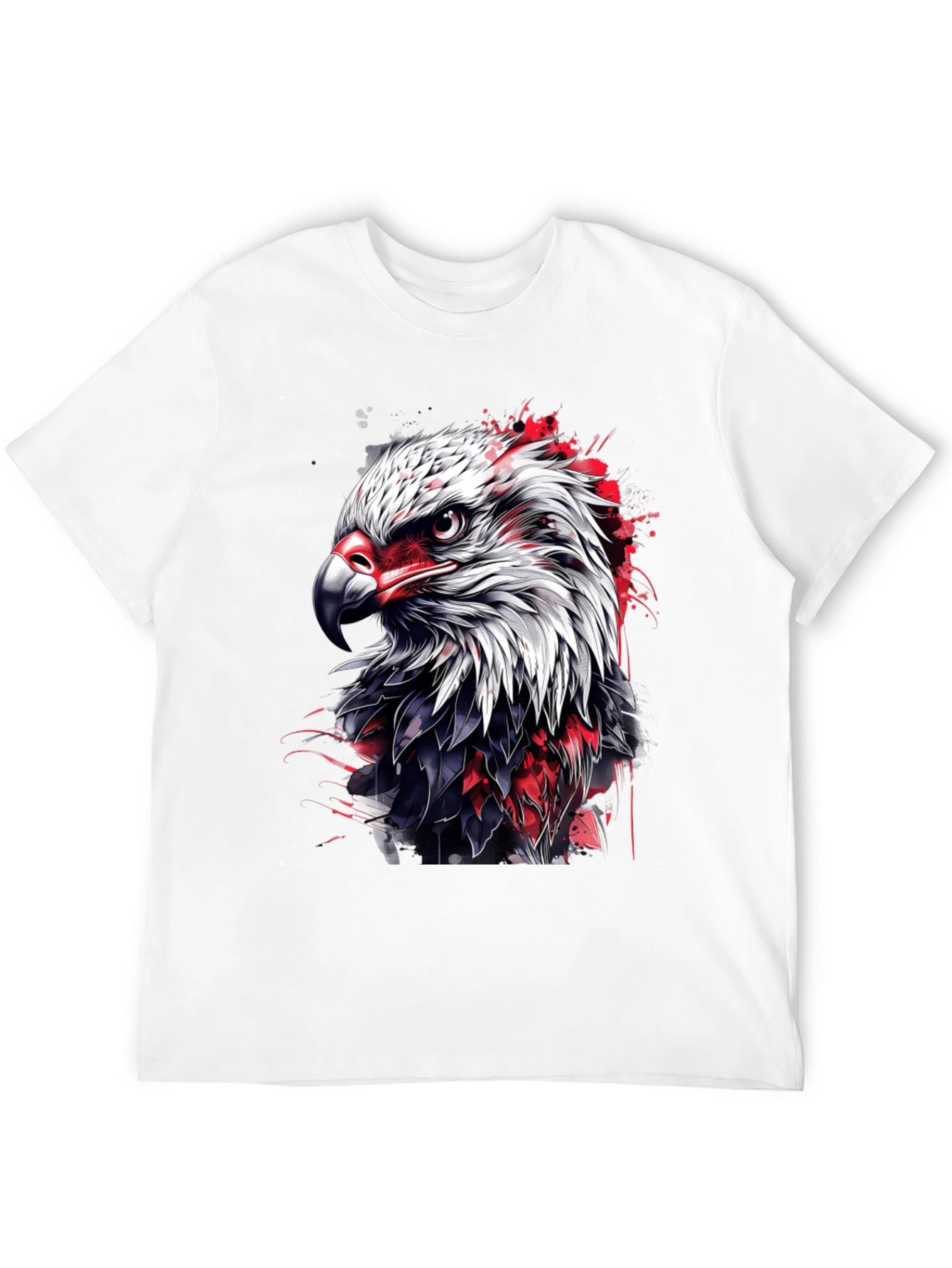 Bold Eagle Graphic Tee - Black Cotton Blend