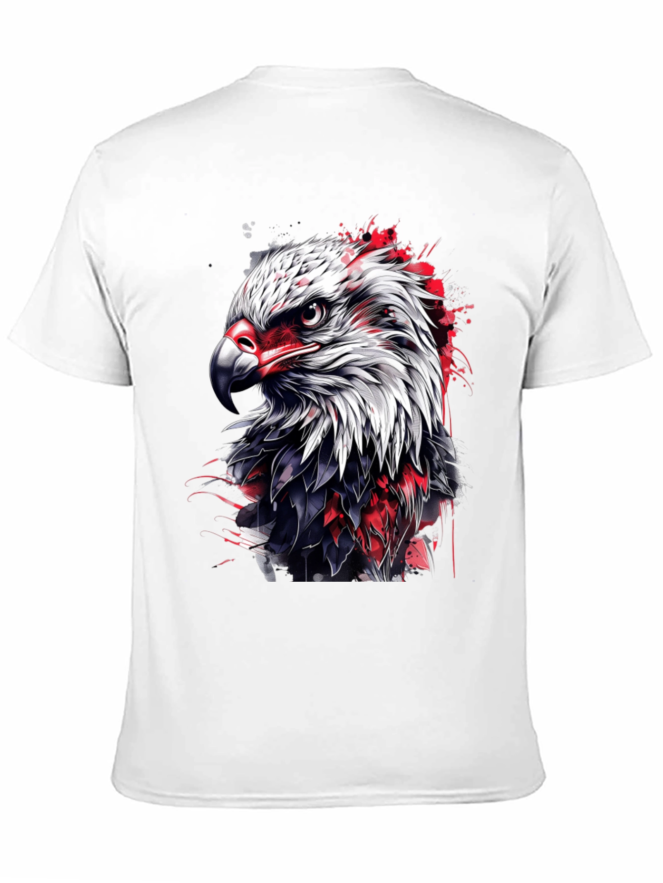 Bold Eagle Graphic Tee - Black Cotton Blend