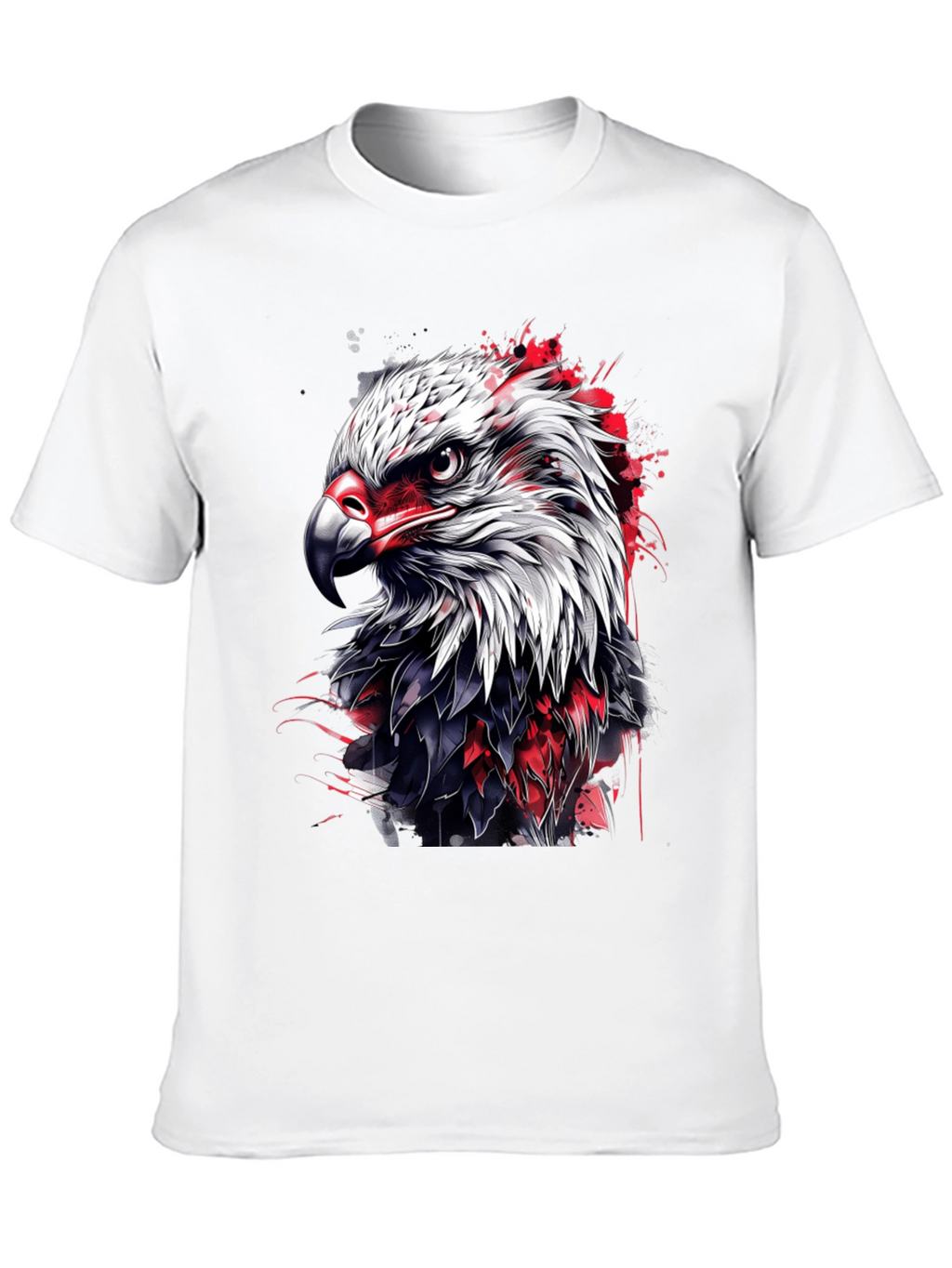 Bold Eagle Graphic Tee - Black Cotton Blend