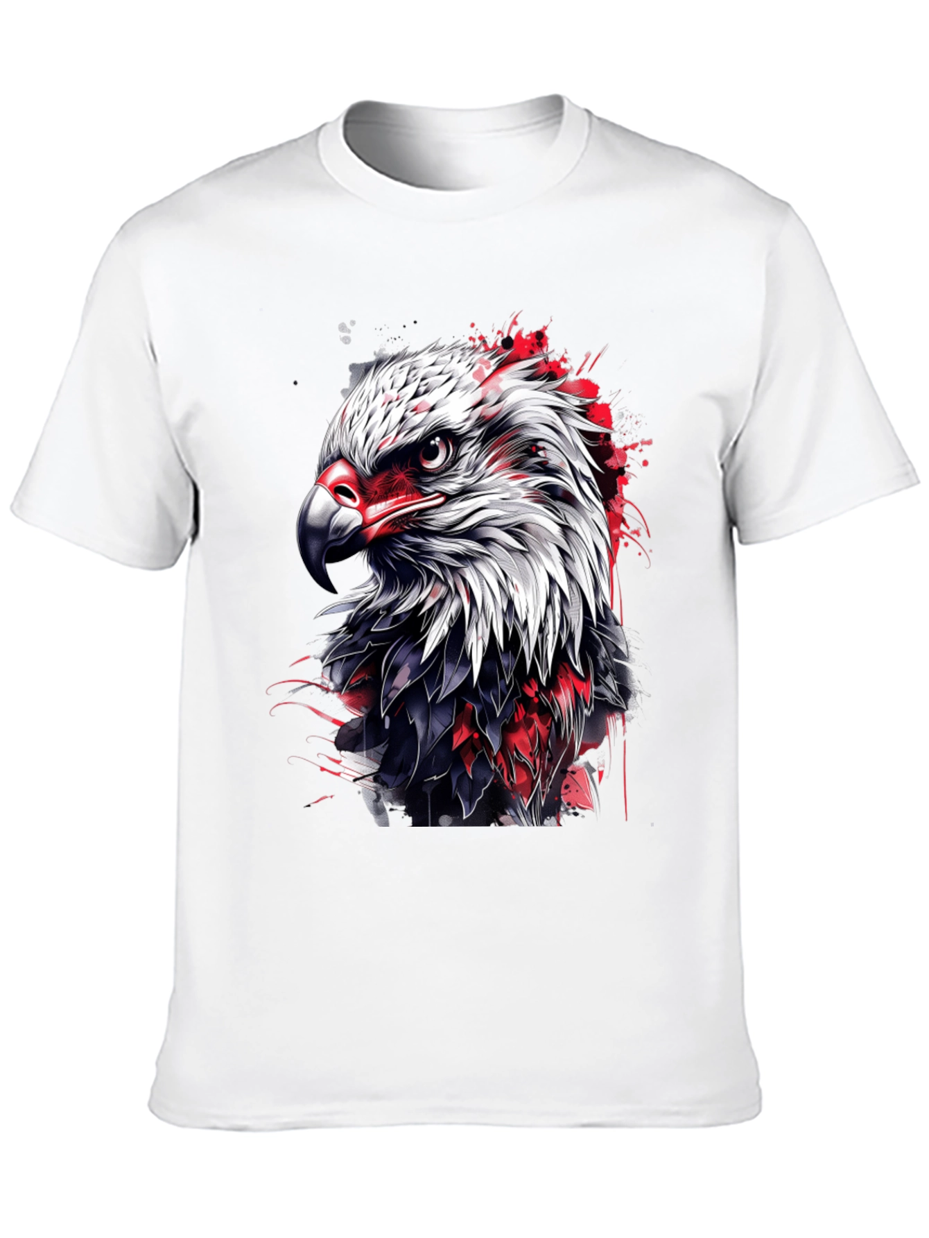 Bold Eagle Graphic Tee - Black Cotton Blend