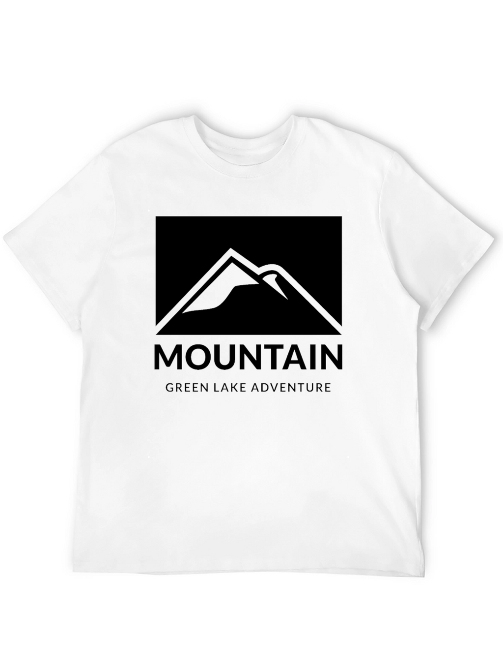 Mountain Green Lake Adventure Black T-Shirt