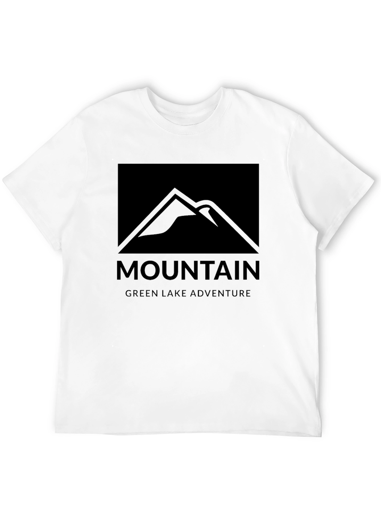 Mountain Green Lake Adventure Black T-Shirt