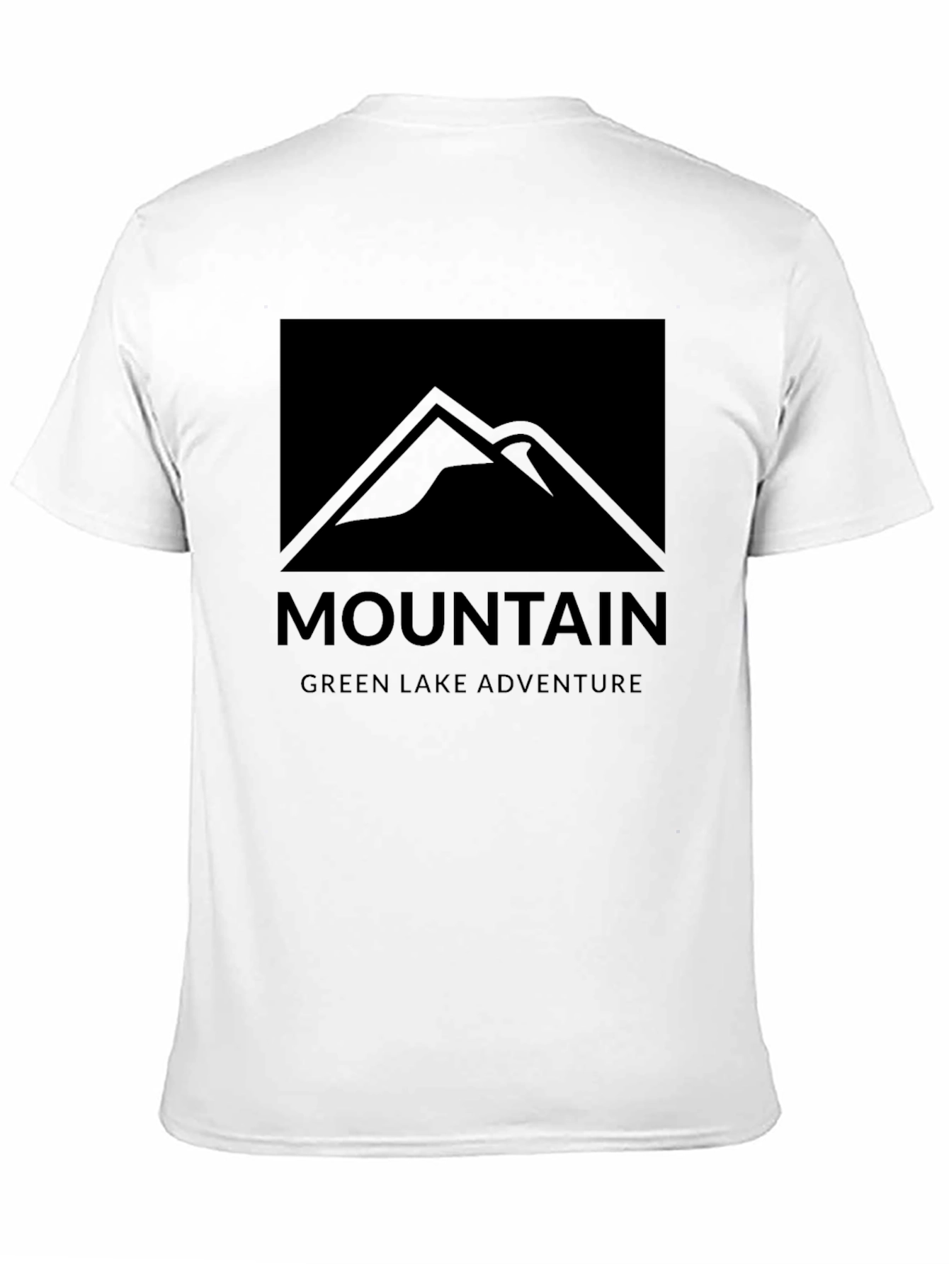 Mountain Green Lake Adventure Black T-Shirt