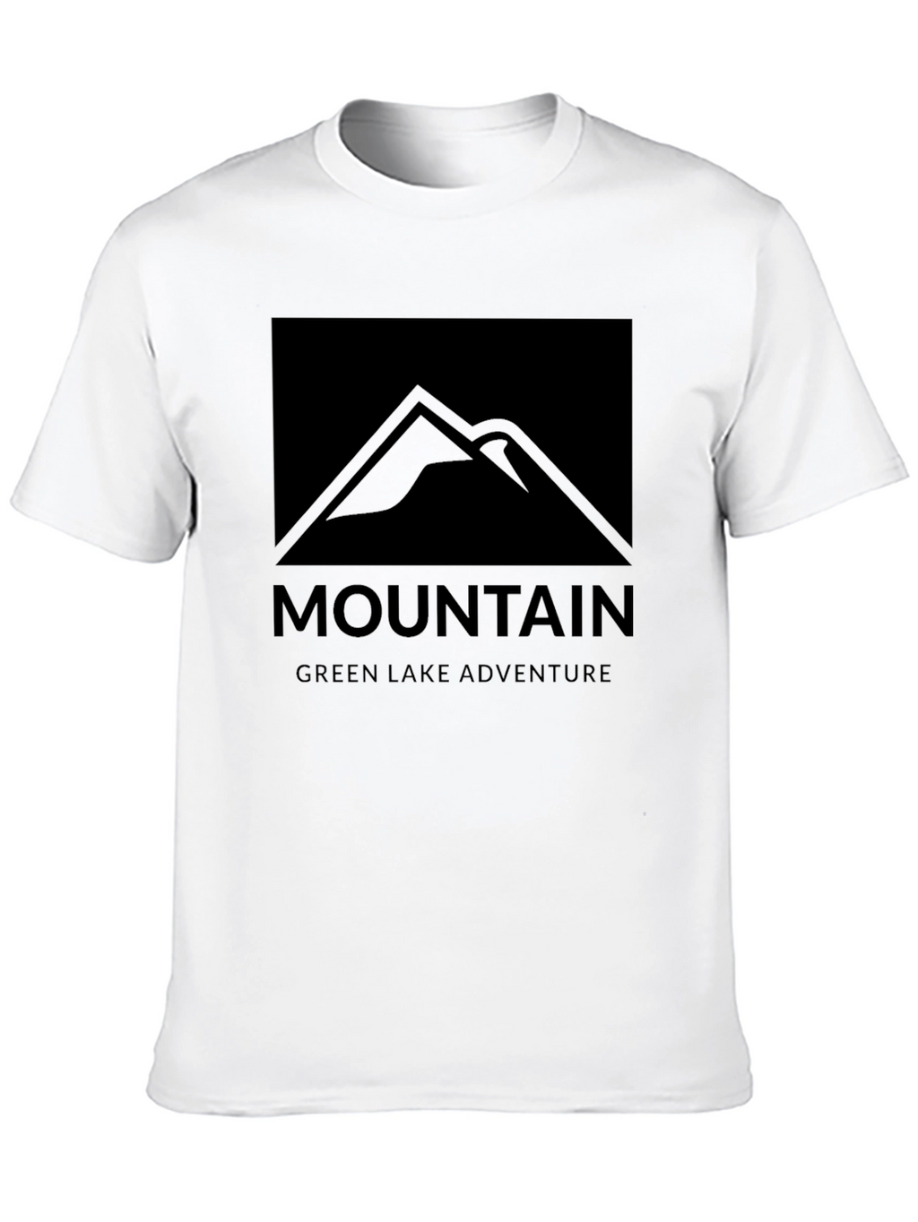 Mountain Green Lake Adventure Black T-Shirt
