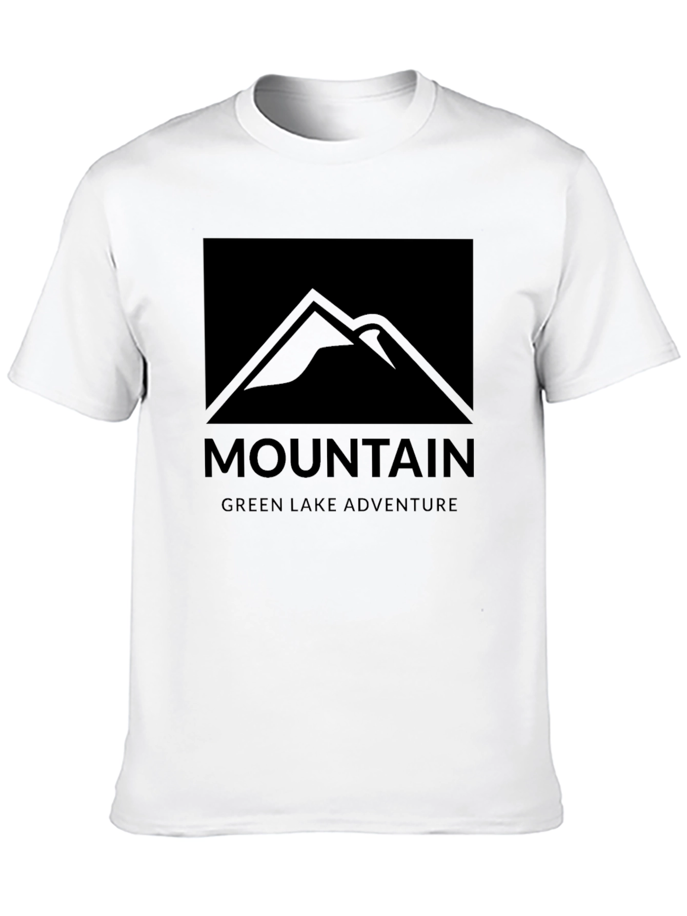 Mountain Green Lake Adventure Black T-Shirt
