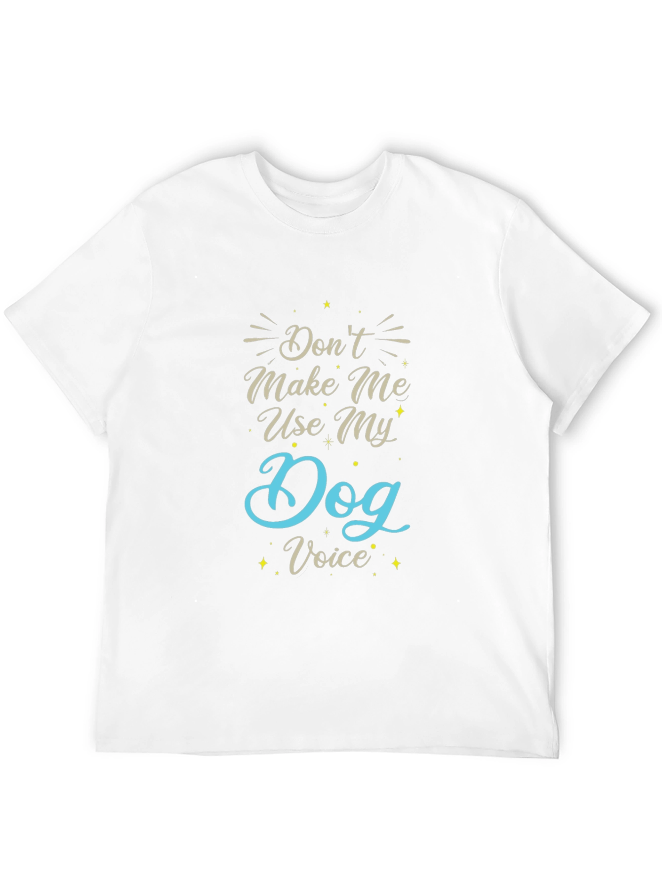 Dog Voice Black T-Shirt - Funny Graphic Tee