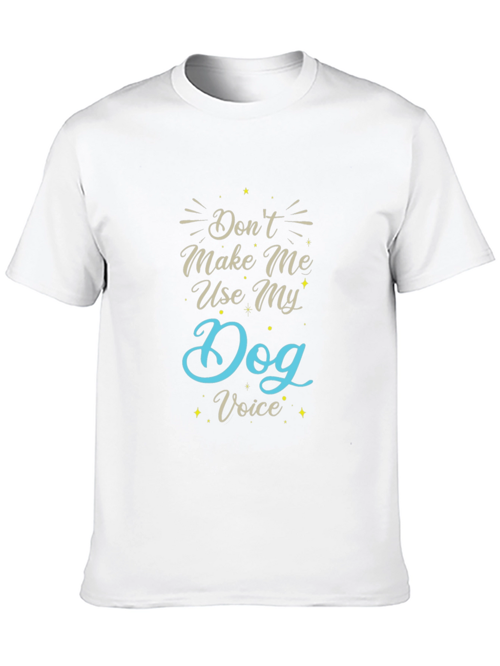 Dog Voice Black T-Shirt - Funny Graphic Tee