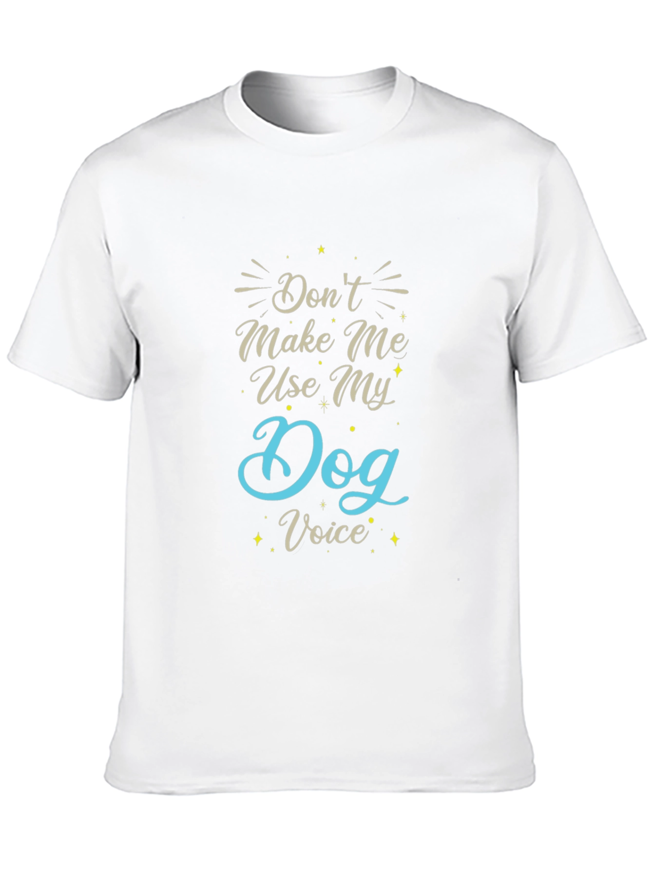 Dog Voice Black T-Shirt - Funny Graphic Tee