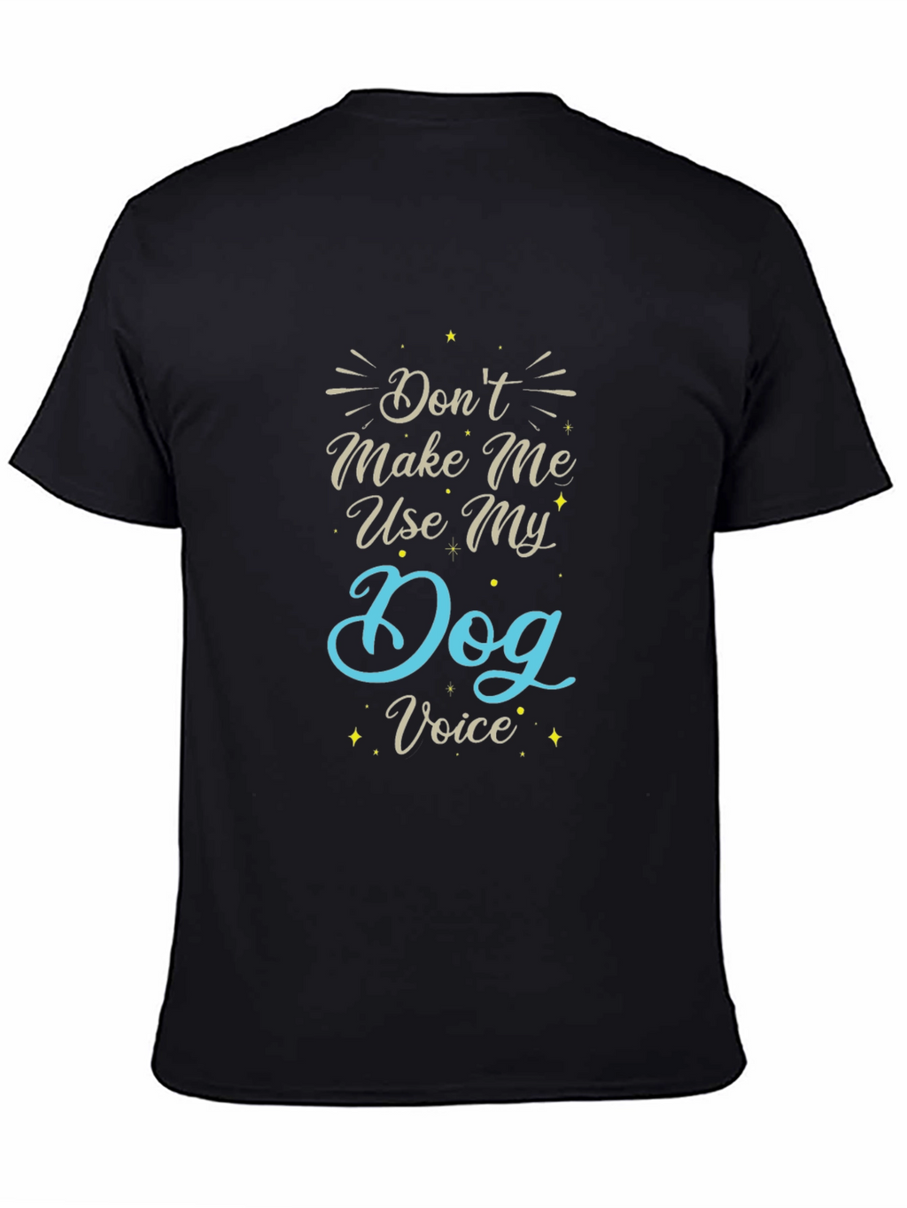 Dog Voice Black T-Shirt - Funny Graphic Tee