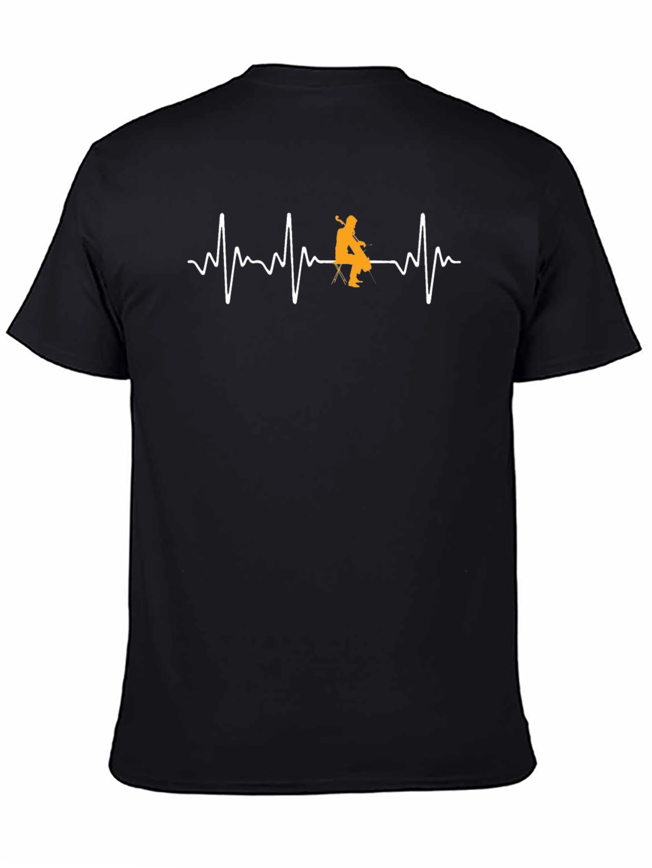 Cello Heartbeat Graphic T-Shirt - Music Lover Tee