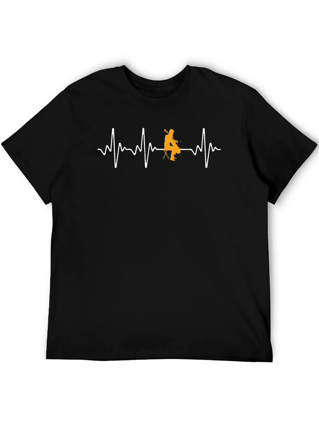 Cello Heartbeat Graphic T-Shirt - Music Lover Tee
