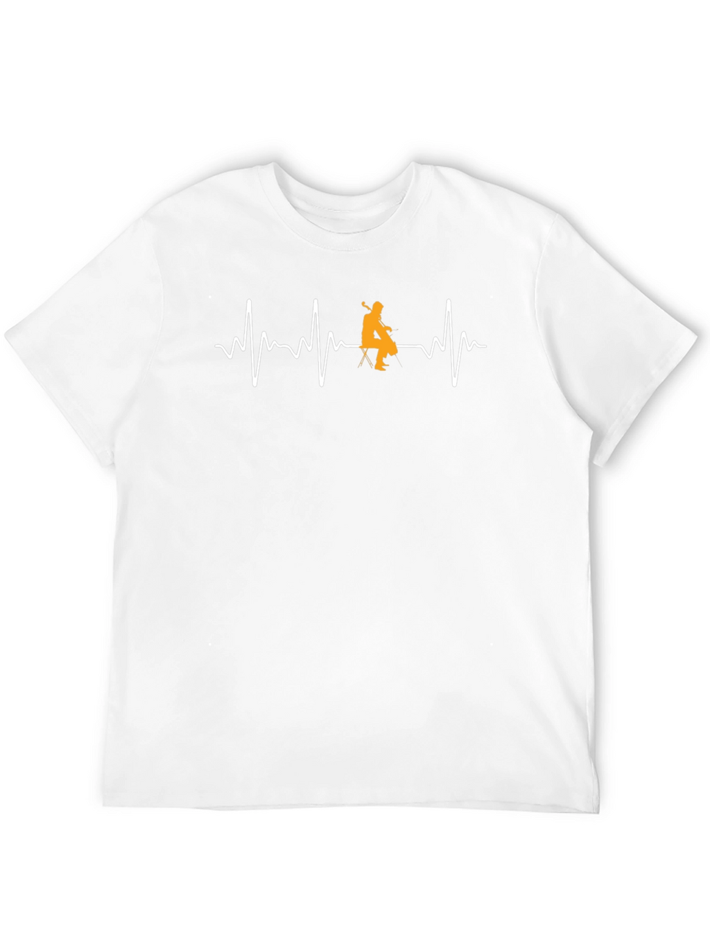 Cello Heartbeat Graphic T-Shirt - Music Lover Tee