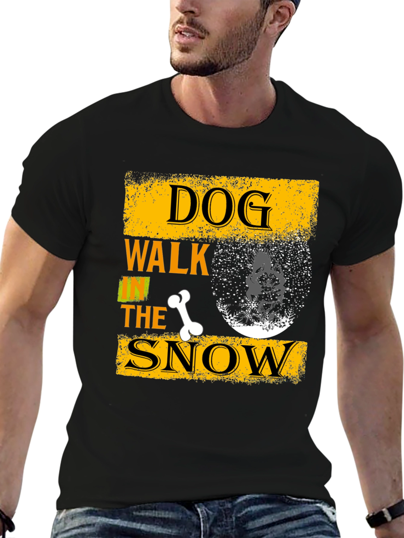 Dog Walk in the Snow Graphic Tee