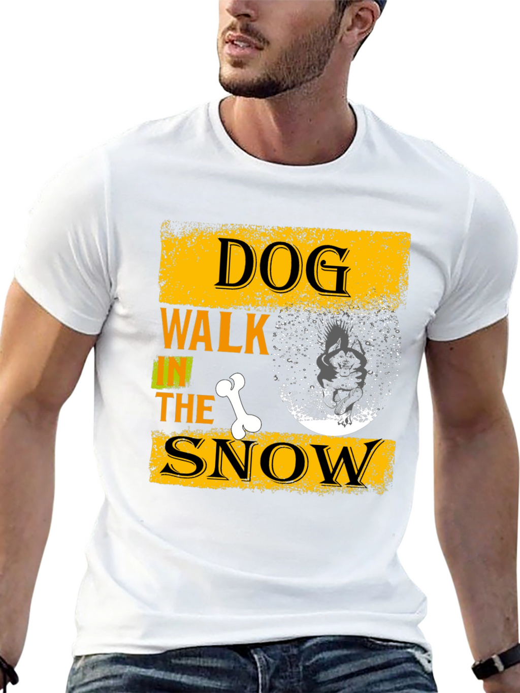 Dog Walk in the Snow Graphic Tee
