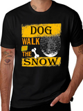 Dog Walk in the Snow Graphic Tee