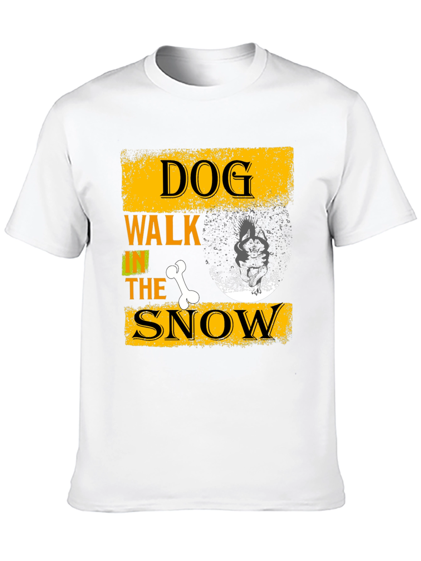 Dog Walk in the Snow Graphic Tee