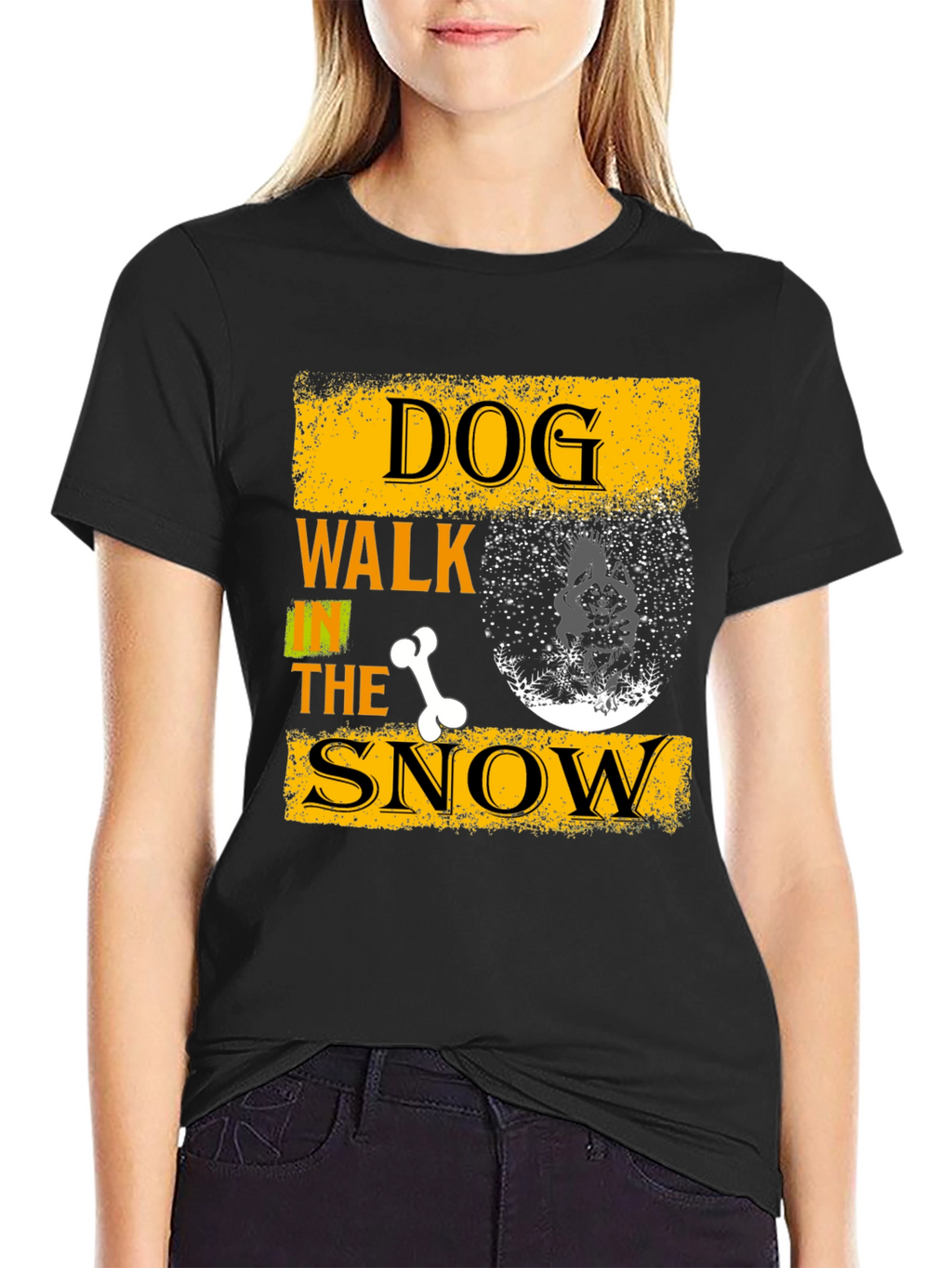 Dog Walk in the Snow Graphic Tee