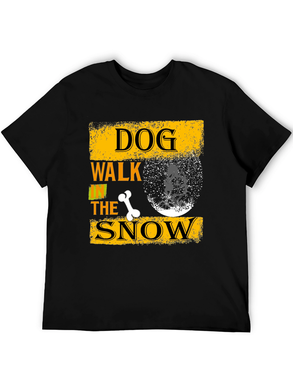Dog Walk in the Snow Graphic Tee