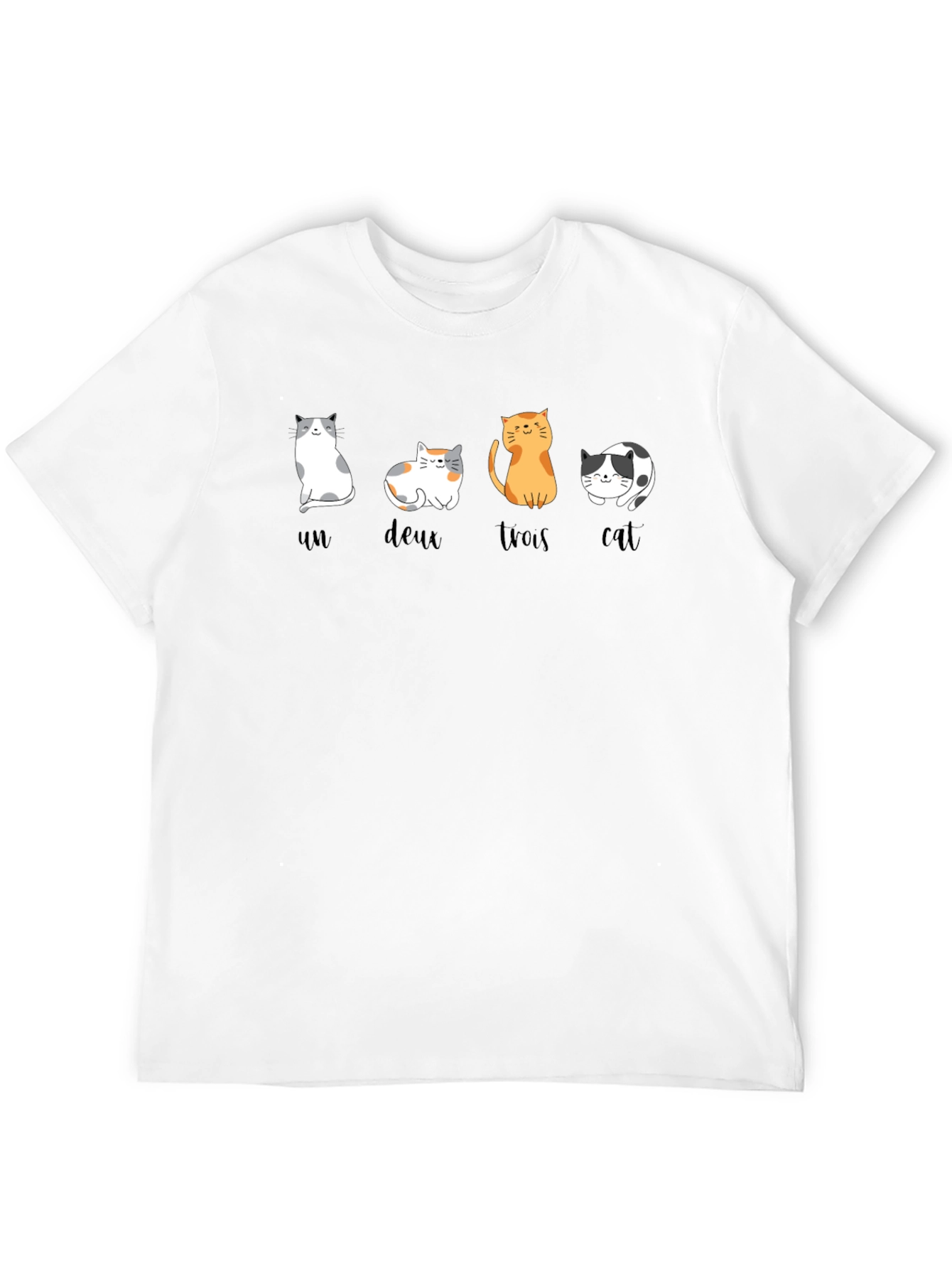 Cat Numbers T-Shirt - Un Deux Trois Cat!