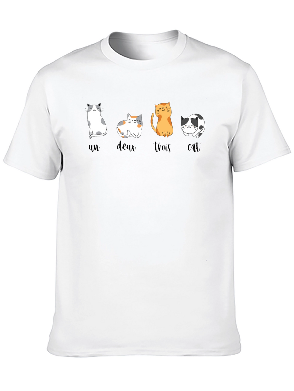 Cat Numbers T-Shirt - Un Deux Trois Cat!