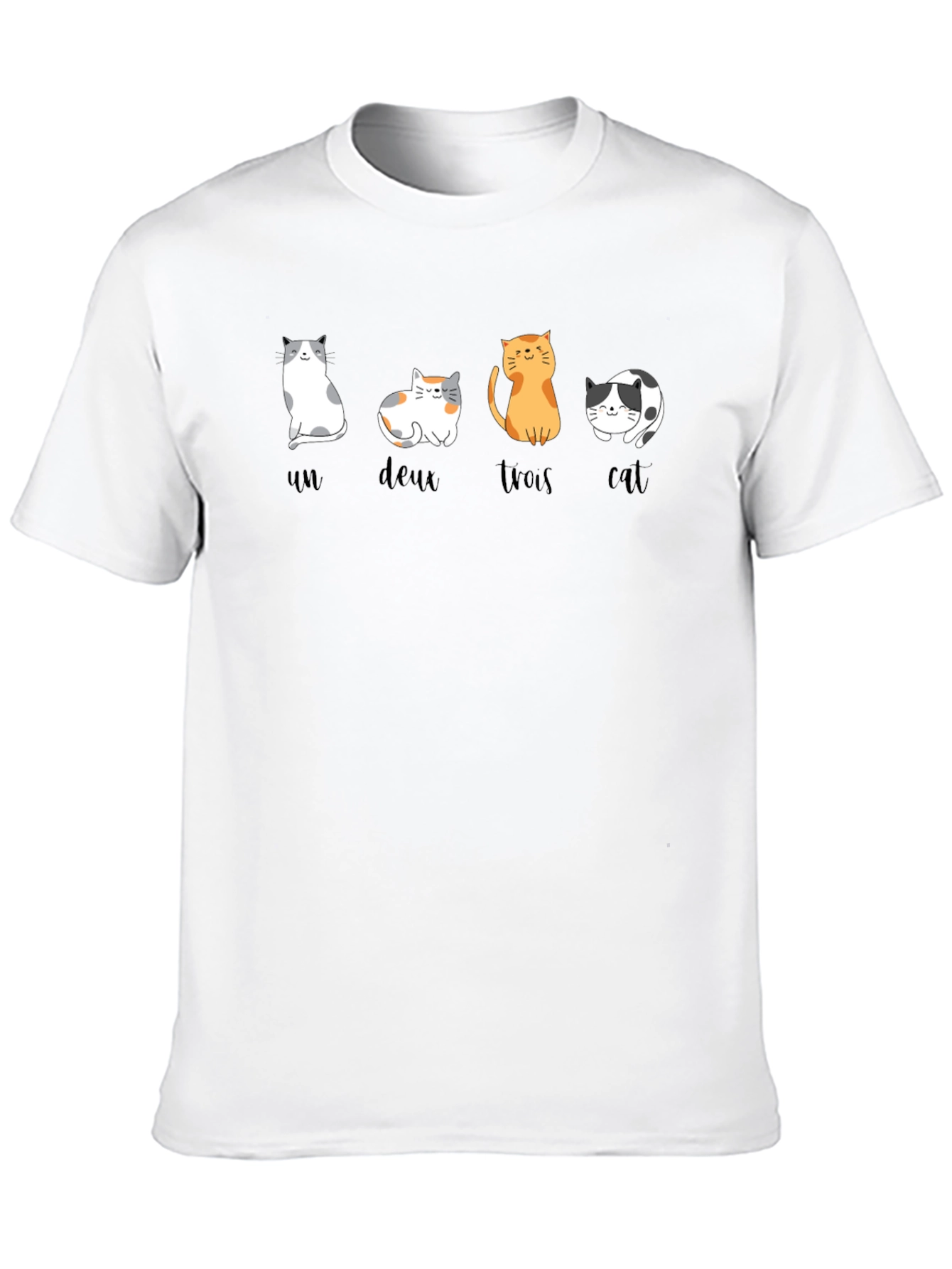 Cat Numbers T-Shirt - Un Deux Trois Cat!