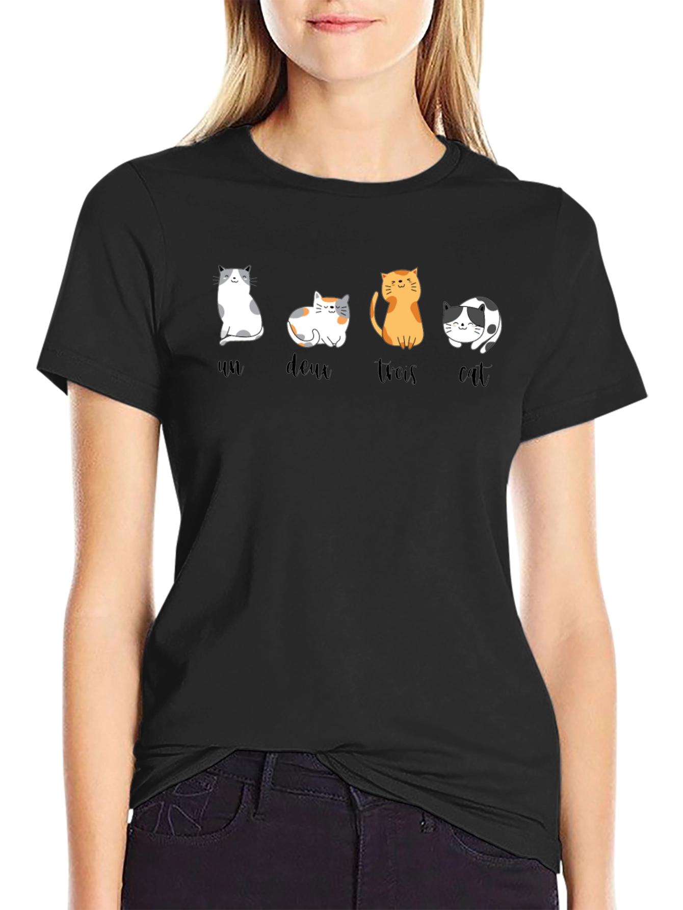 Cat Numbers T-Shirt - Un Deux Trois Cat!