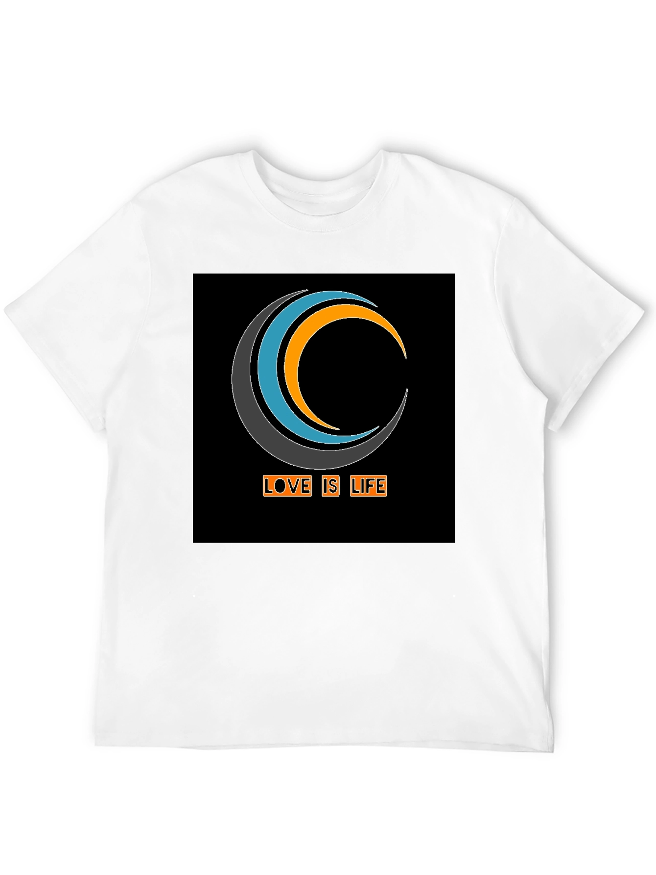 Love Is Life Graphic Tee - Black Cotton Blend