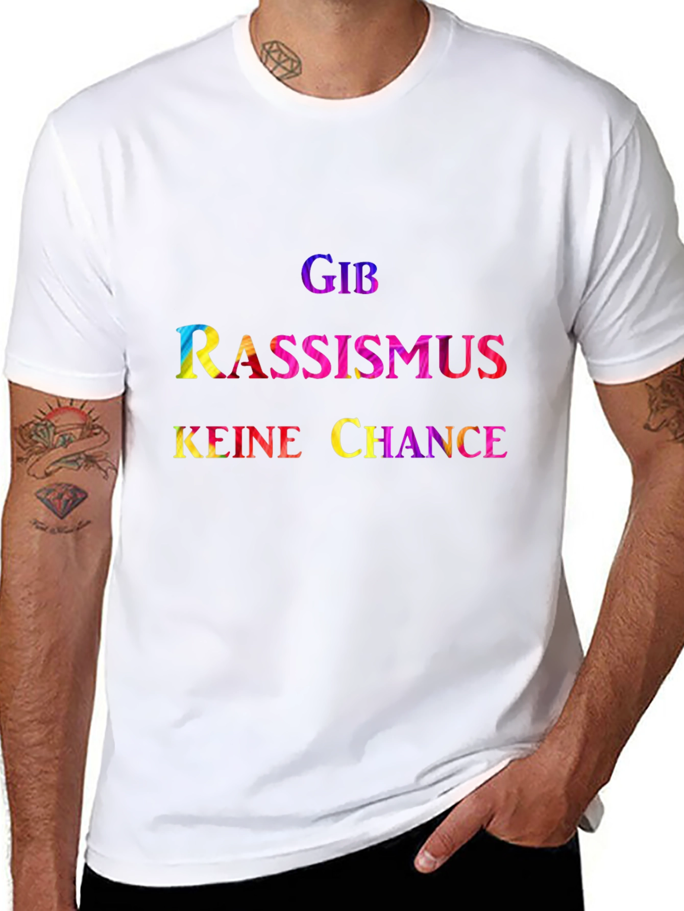 Give Racism No Chance - Graphic T-Shirt