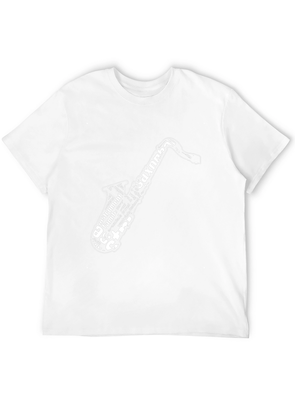Saxophone Word Art Black T-Shirt