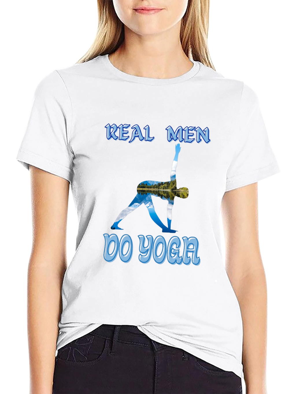 Real Men Do Yoga T-Shirt - Black
