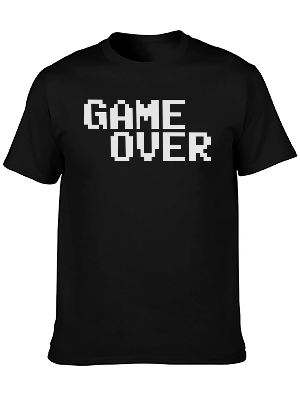 Retro Game Over Pixel Art Black T-Shirt