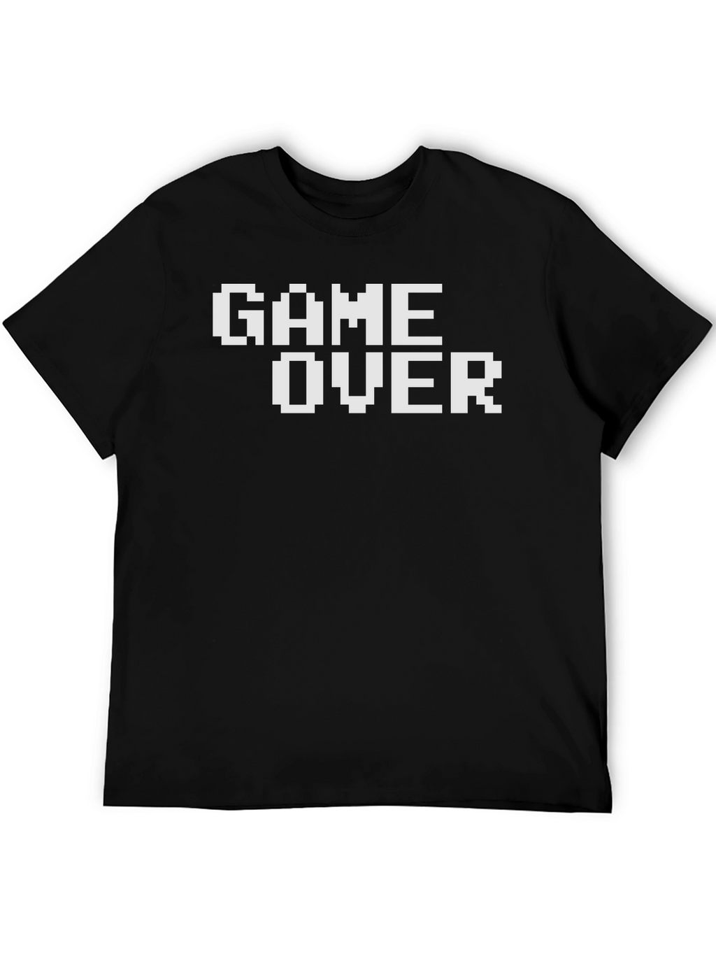 Retro Game Over Pixel Art Black T-Shirt