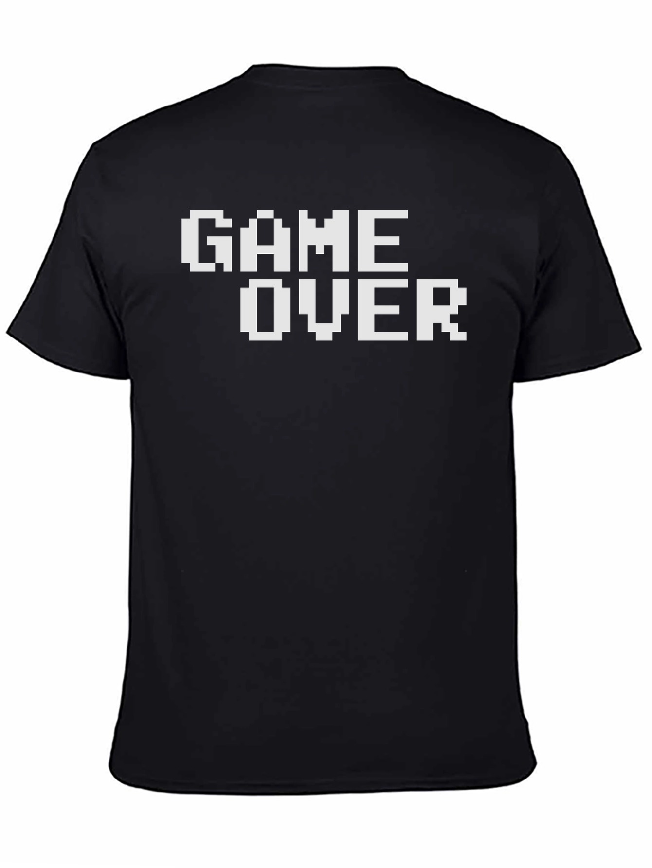 Retro Game Over Pixel Art Black T-Shirt