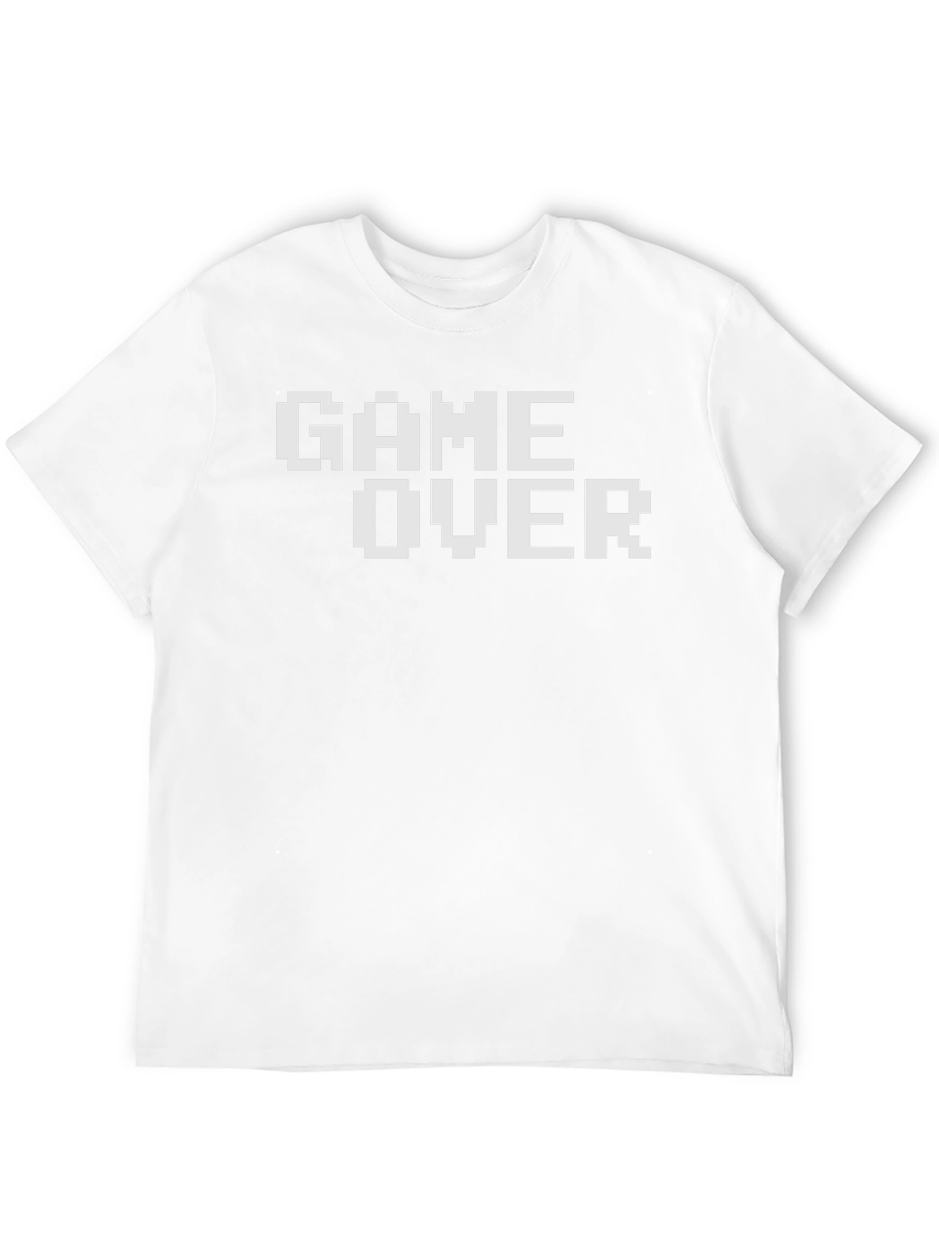 Retro Game Over Pixel Art Black T-Shirt