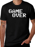 Retro Game Over Pixel Art Black T-Shirt