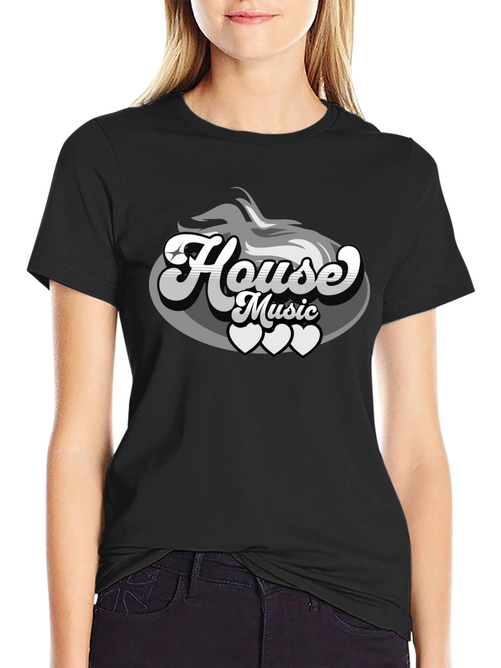 House Music Graphic Tee - Cool Retro Design