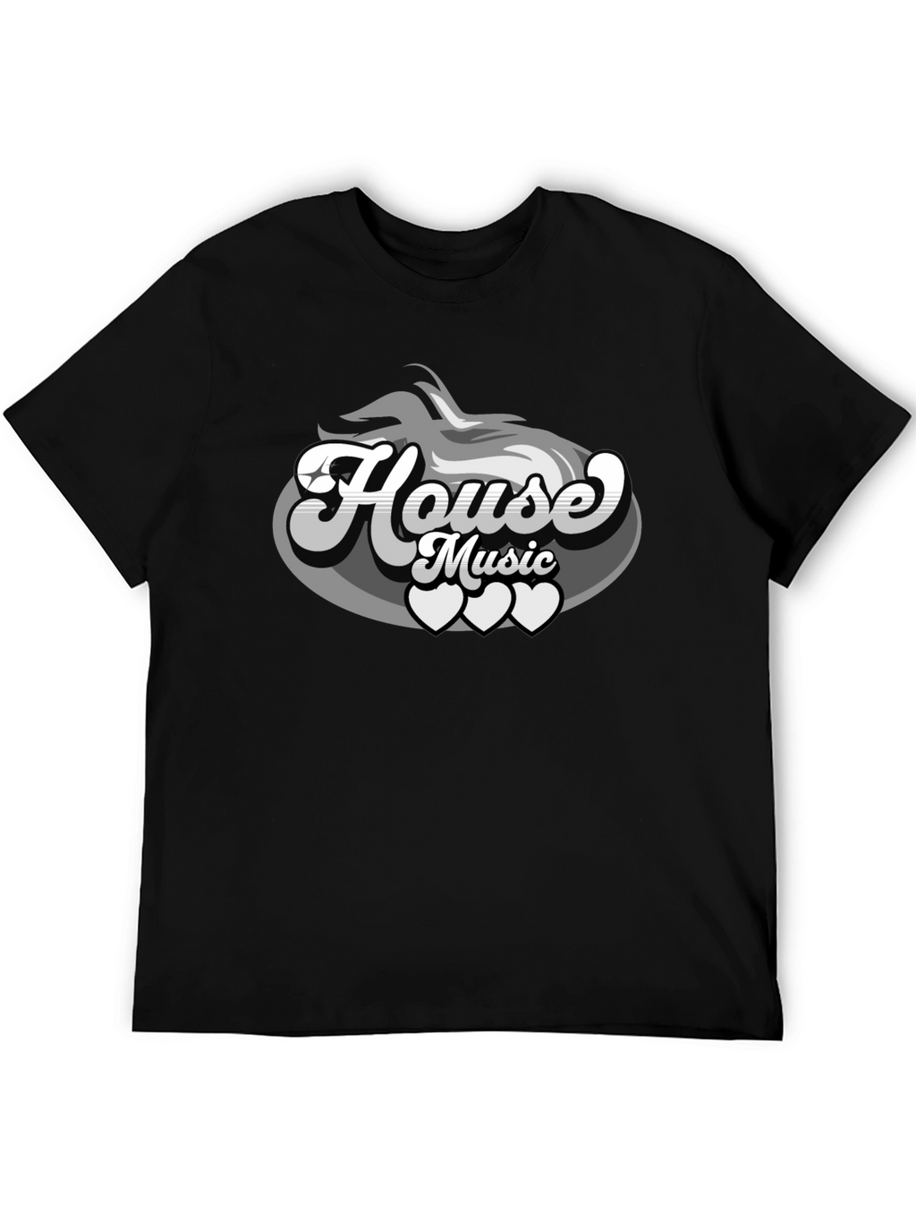 House Music Graphic Tee - Cool Retro Design