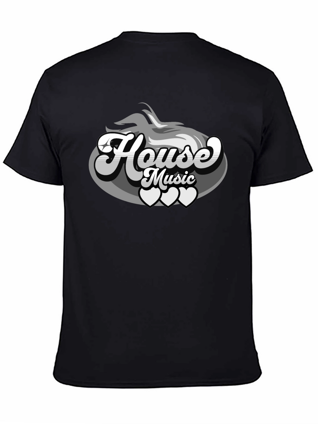 House Music Graphic Tee - Cool Retro Design