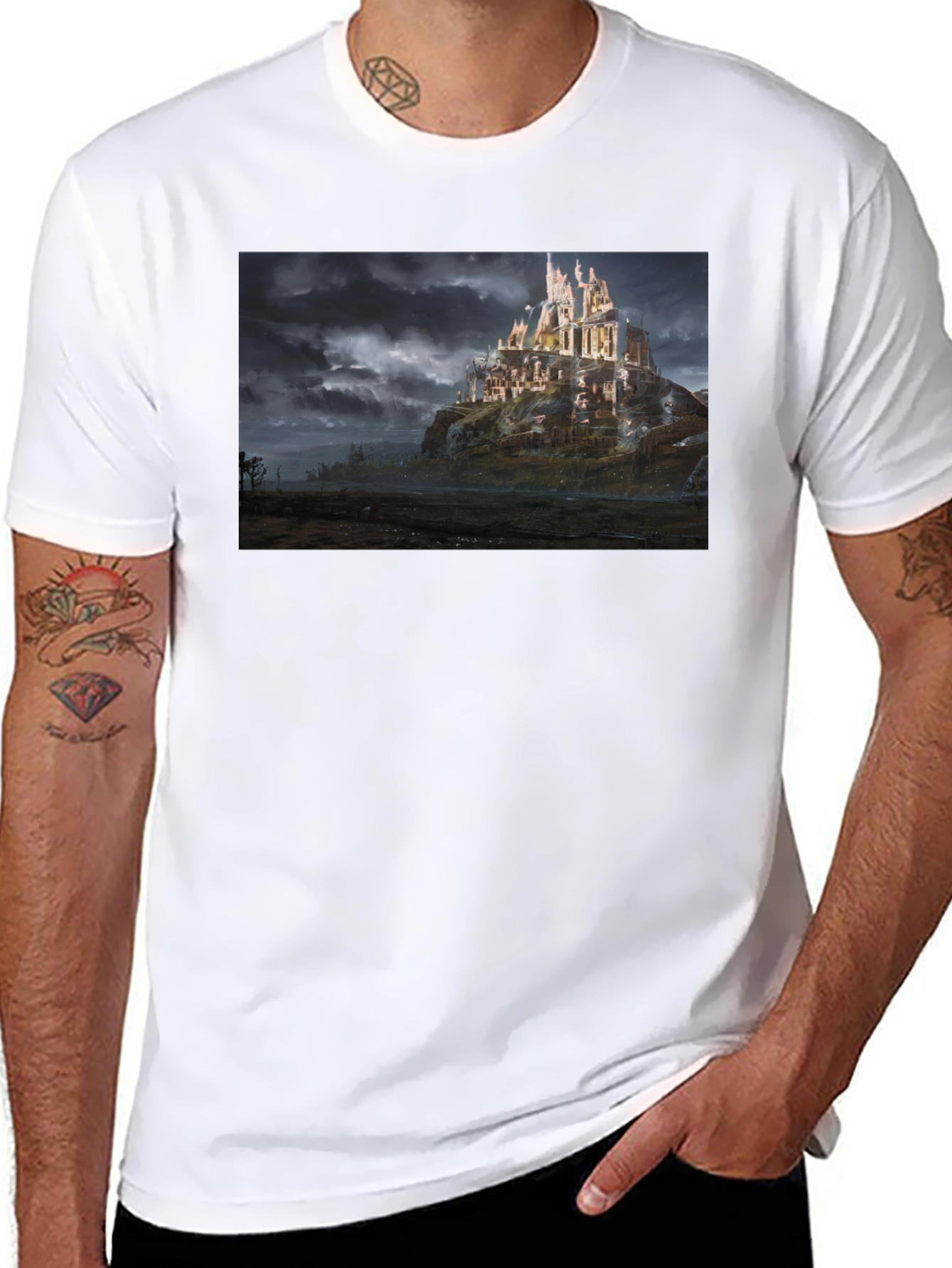 Castle T-Shirt - Black Graphic Tee