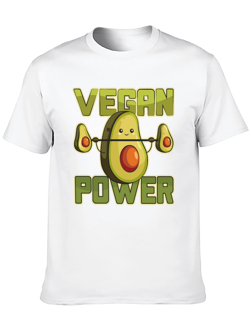 Vegan Power Avocado Weightlifting T-Shirt