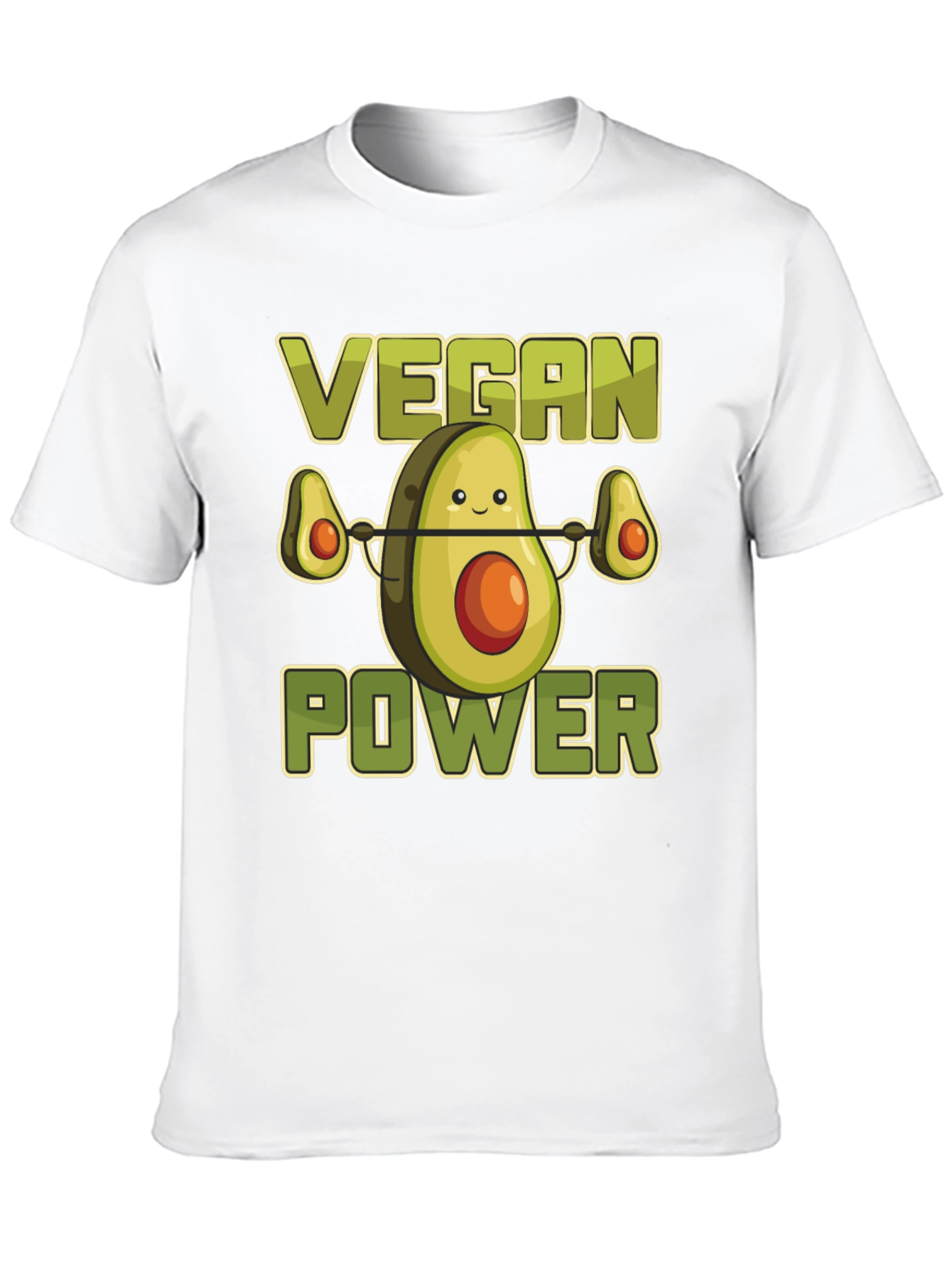 Vegan Power Avocado Weightlifting T-Shirt