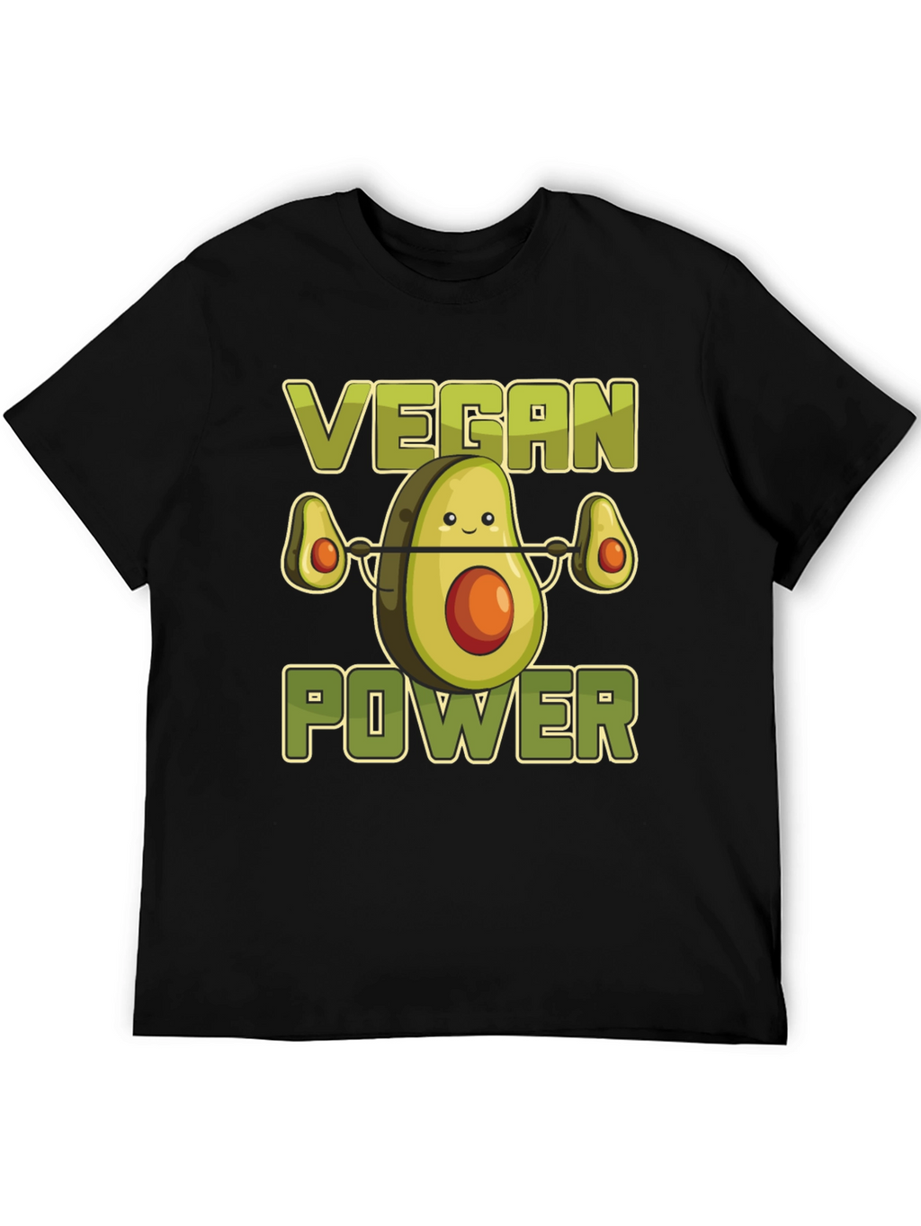 Vegan Power Avocado Weightlifting T-Shirt