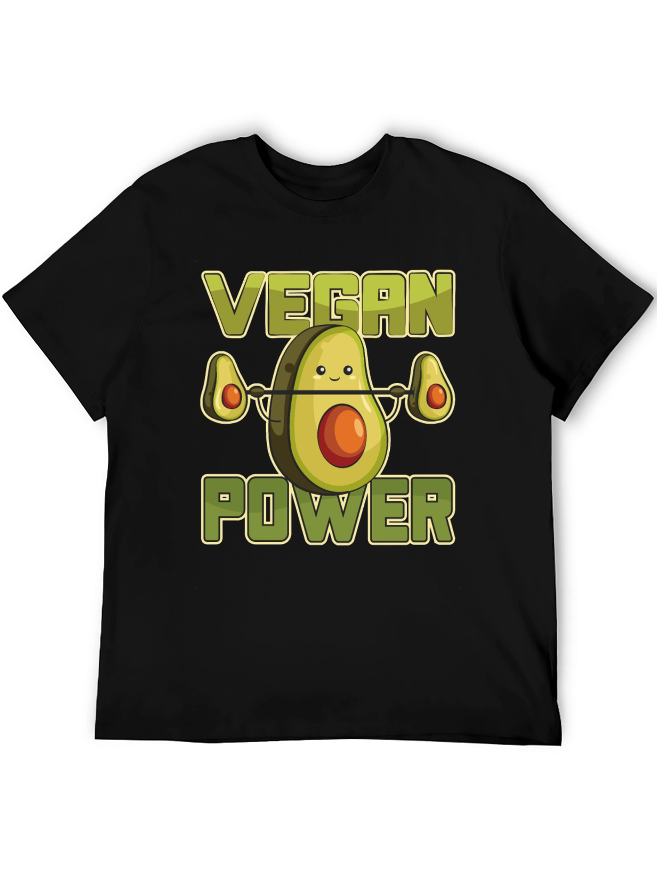 Vegan Power Avocado Weightlifting T-Shirt