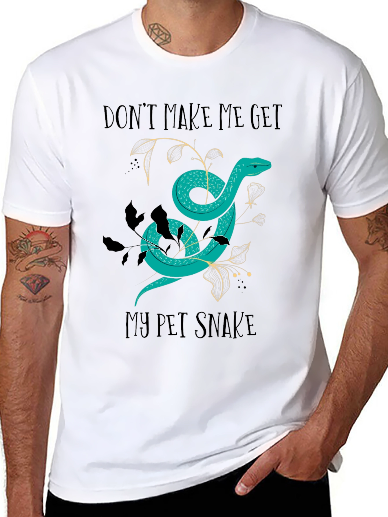 Dont Make Me Get My Pet Snake Graphic Tee