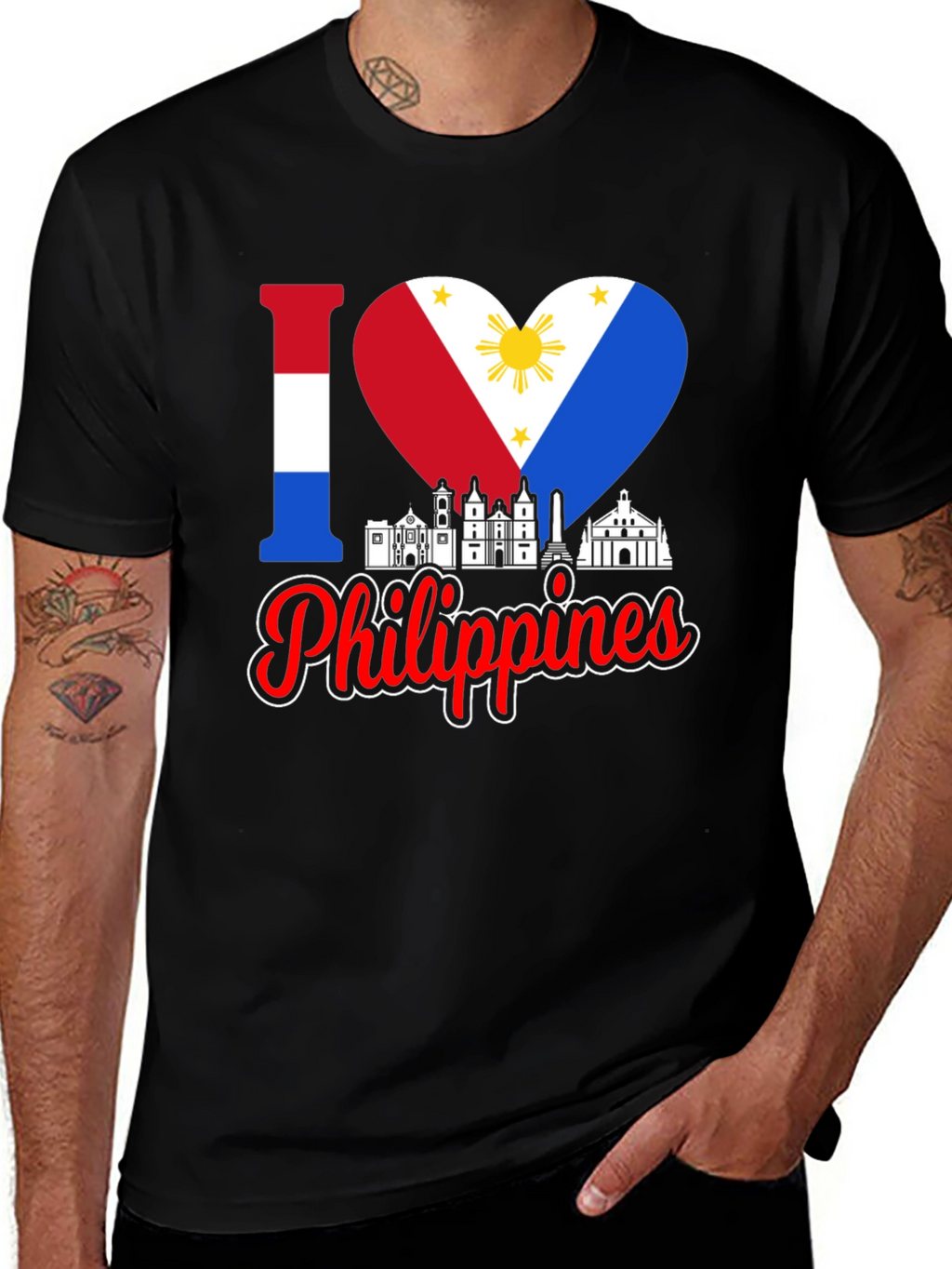 I Love Philippines T-Shirt Country Pride