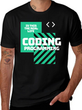 Coding is This the Real Life Black T-Shirt