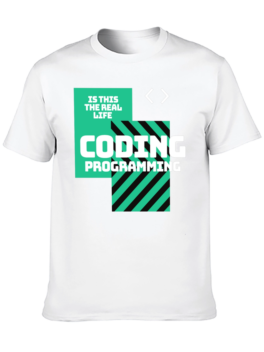 Coding is This the Real Life Black T-Shirt