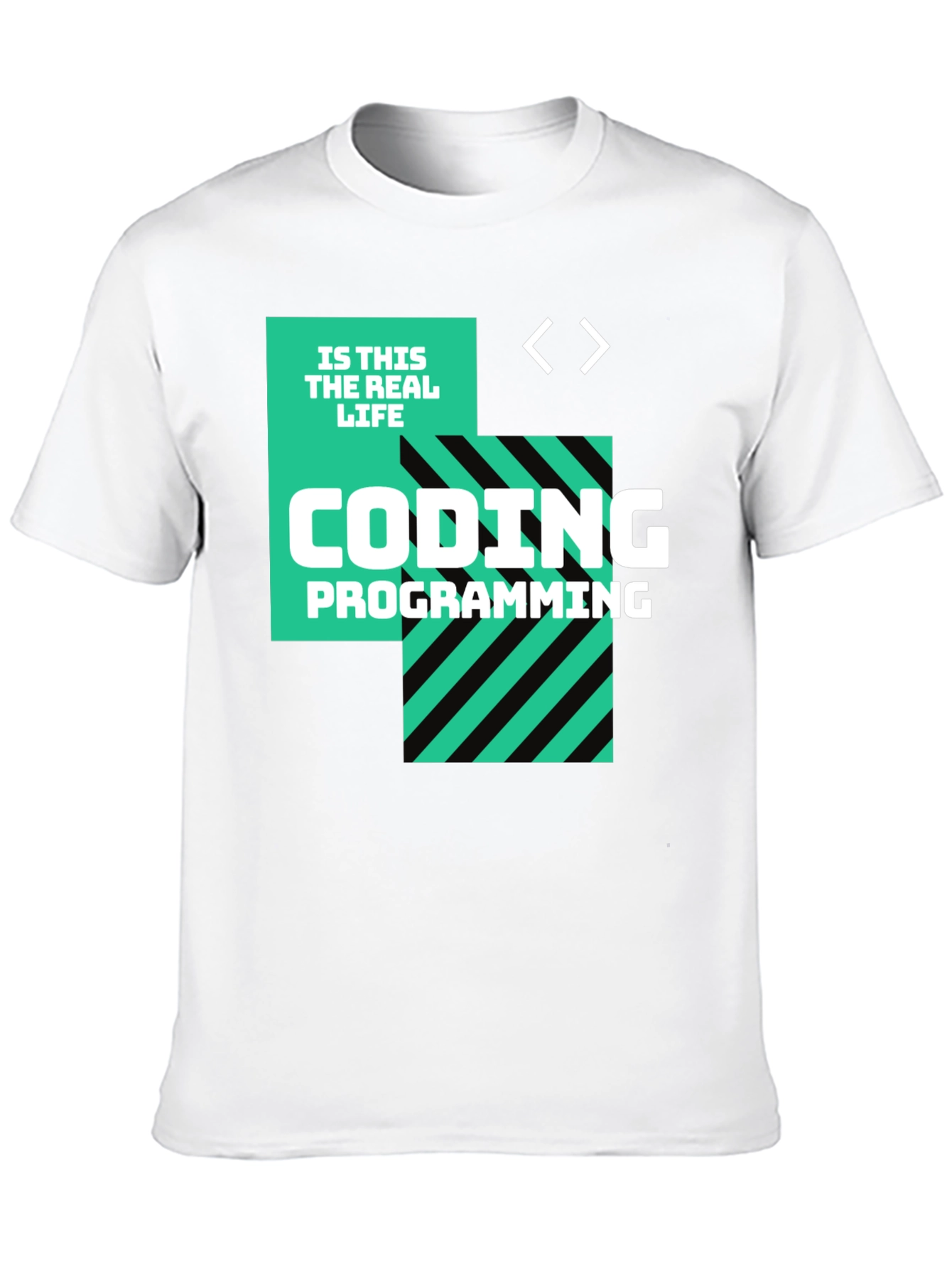 Coding is This the Real Life Black T-Shirt