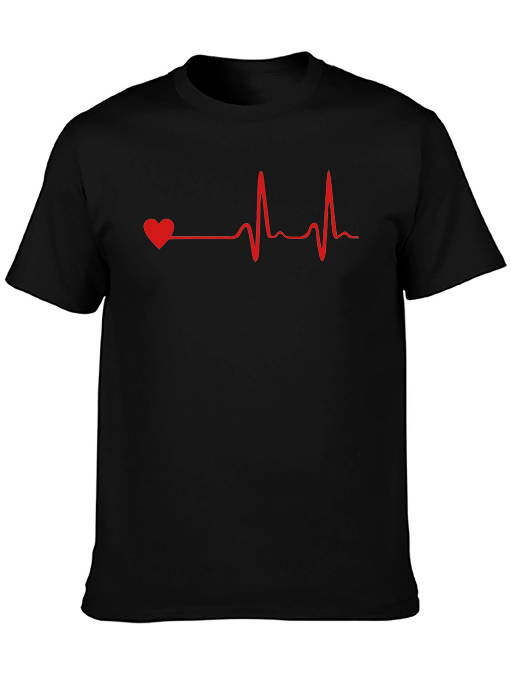 Heartbeat Graphic Tee - Mens Black T-Shirt